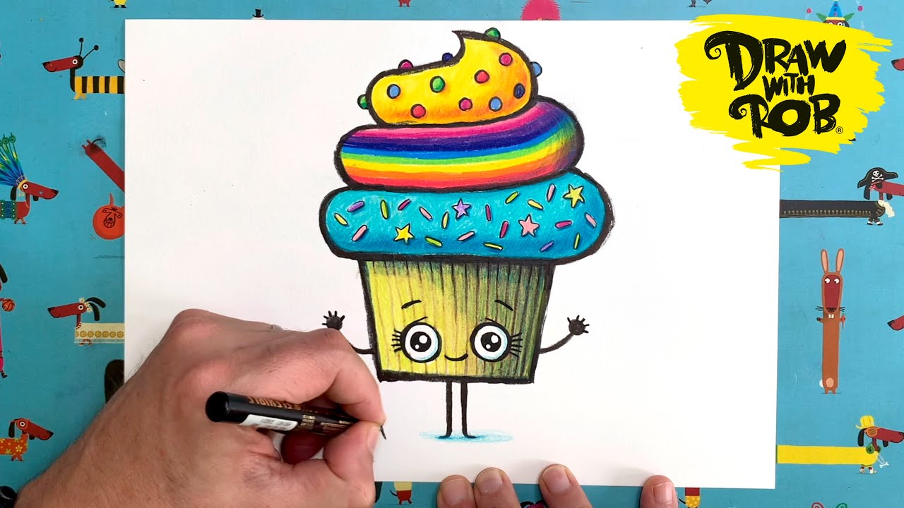 #DrawWithRob 98 Cupcake