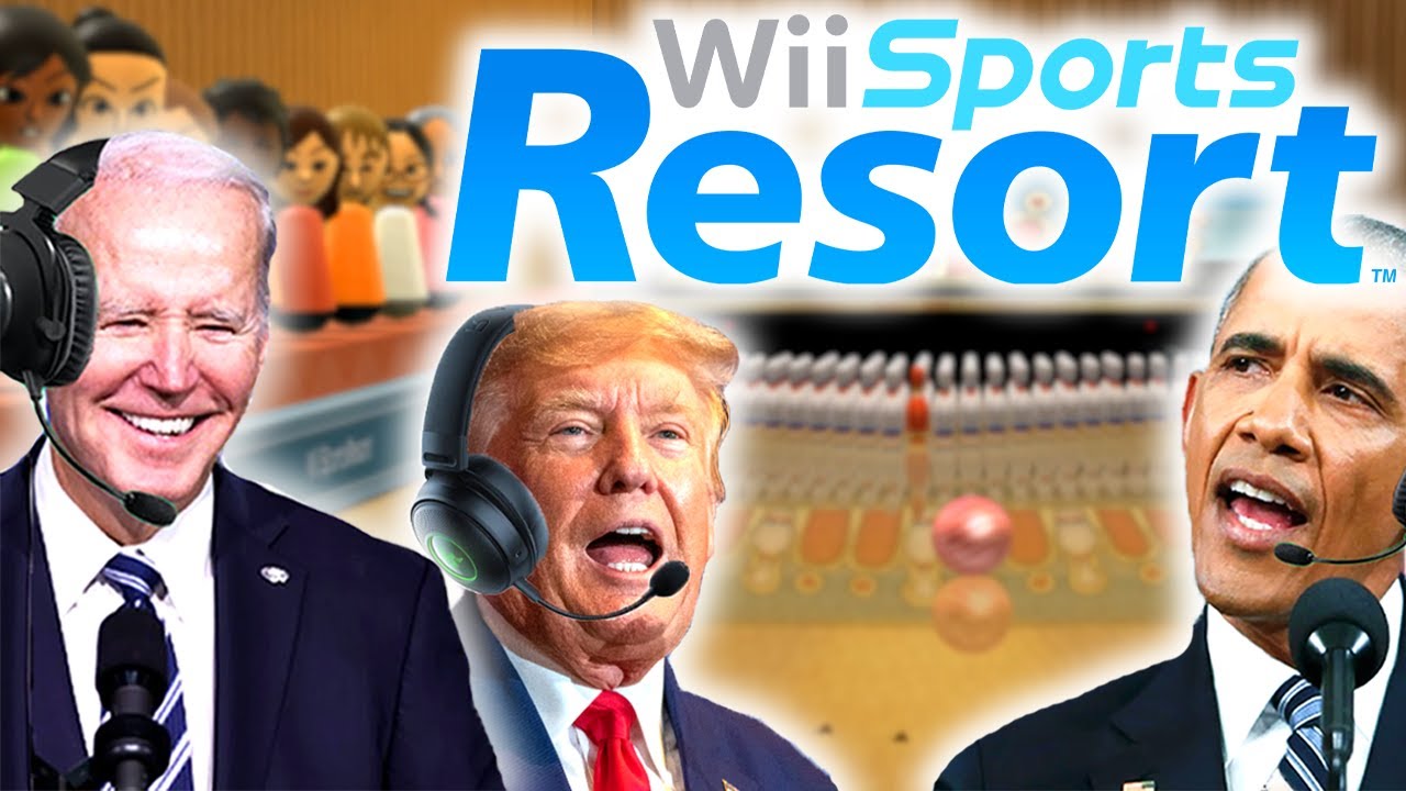 Президенты США играют в боулинг со 100 кеглями в Wii Sports 2