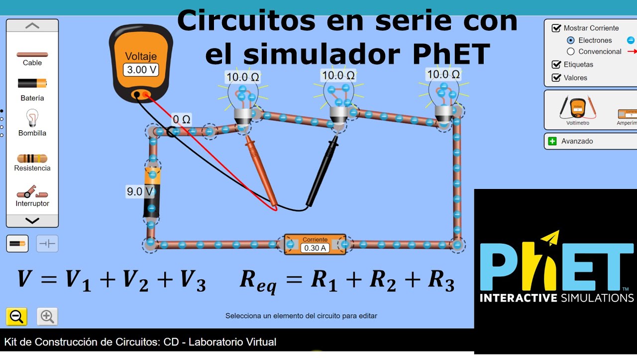 Circuitos en serie muy facil - Simulador PhET