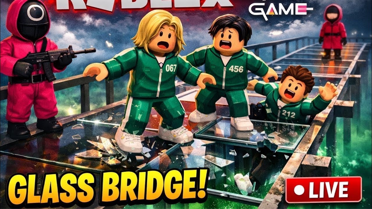 ROBLOX Squid Game GLASS BRIDGE LIVE 🔴 | Can We Survive? | Empire Gaming #livestreem #shorts