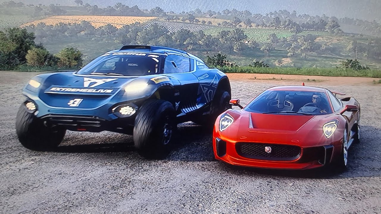 Forza Horizon 5 drag race Jaguar CX75 Vs Exstreme 125
