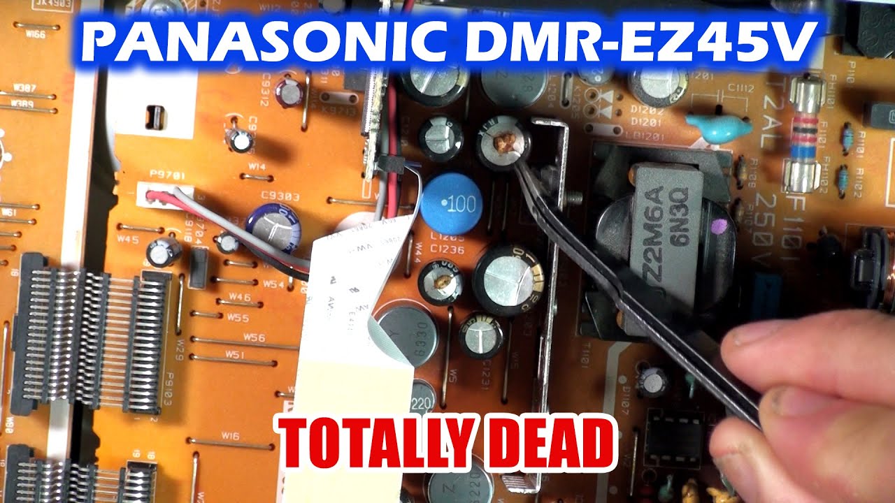 Полностью неисправен Panasonic DMR-EZ45V. Нет питания. Ремонт. Можно ли его починить?