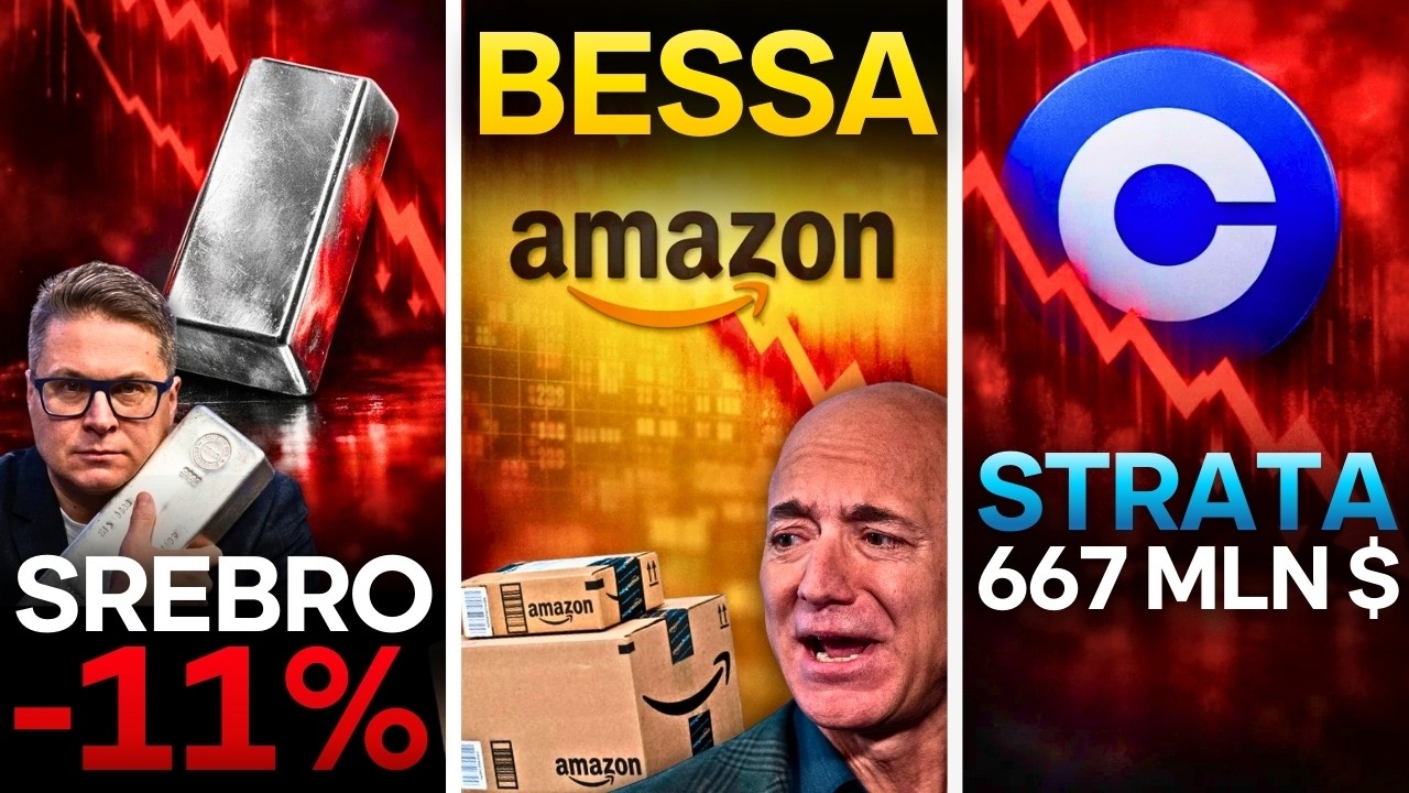 200 MLD USD wyparowało! Krach na Srebrze (-11%) i Amazon w Rynku Niedźwiedzia