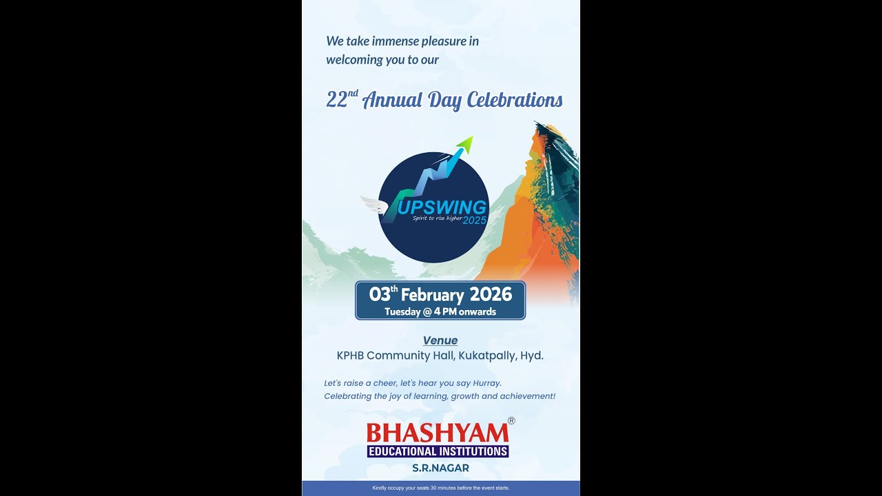 22nd Annual Day Celebrations Of Bhashyam Educational Institutions || S.R.Nagar