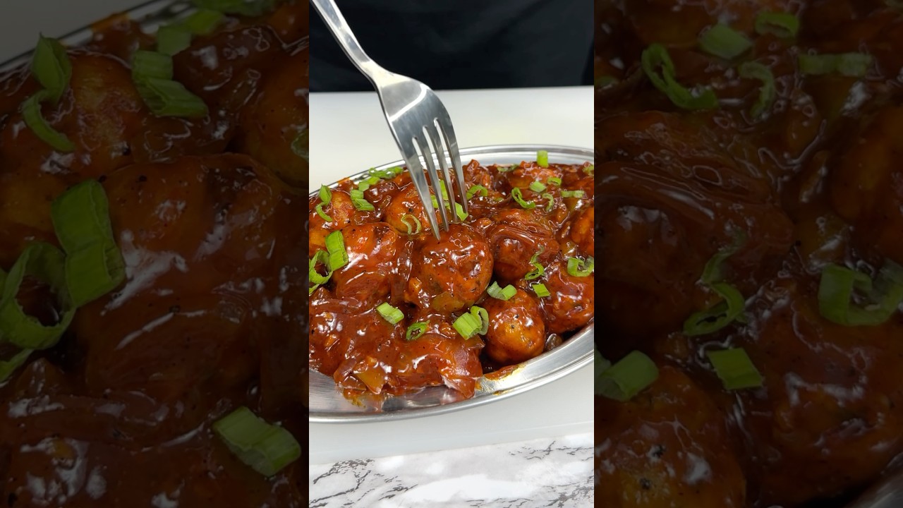 Street Style Veg Manchurian ASMR Cooking || #shorts #cooking #food #asmr #recipe #indianasmrworld