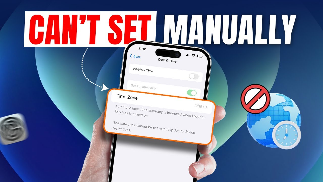 How to Fix This Time Zone Cannot Be Set Manually Due to Device Restrictions | Time Zone Issues