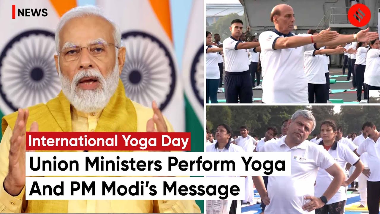 International Yoga Day: Rajnath Singh, Ashwini Vaishnaw Perform Yoga, PM Modi Gives Message Of Unity