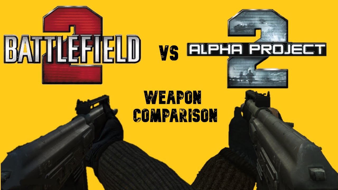 BF2 Vanilla vs BF2 Alpha Project mod MEC all weapons comparison