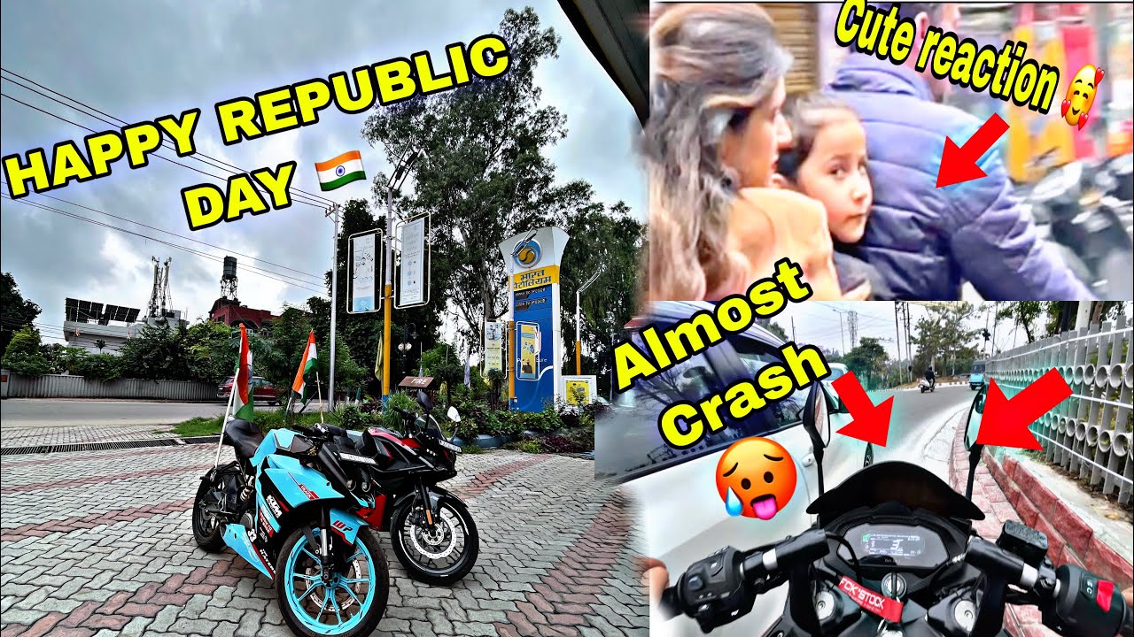 HAPPY REPUBLIC DAY// 🇮🇳🇮🇳// cute reaction // Almost crash 🥵🤬//🤬🤬