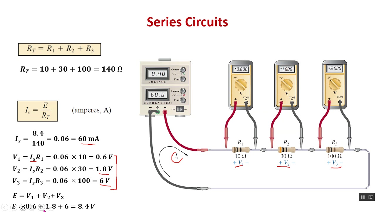 DC Circuits- Series Resistors and Voltage Divider Rule