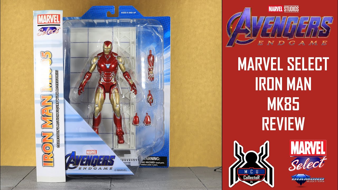 Marvel Select Avengers Endgame IRON MAN MARK 85 with SNAP Figure Review