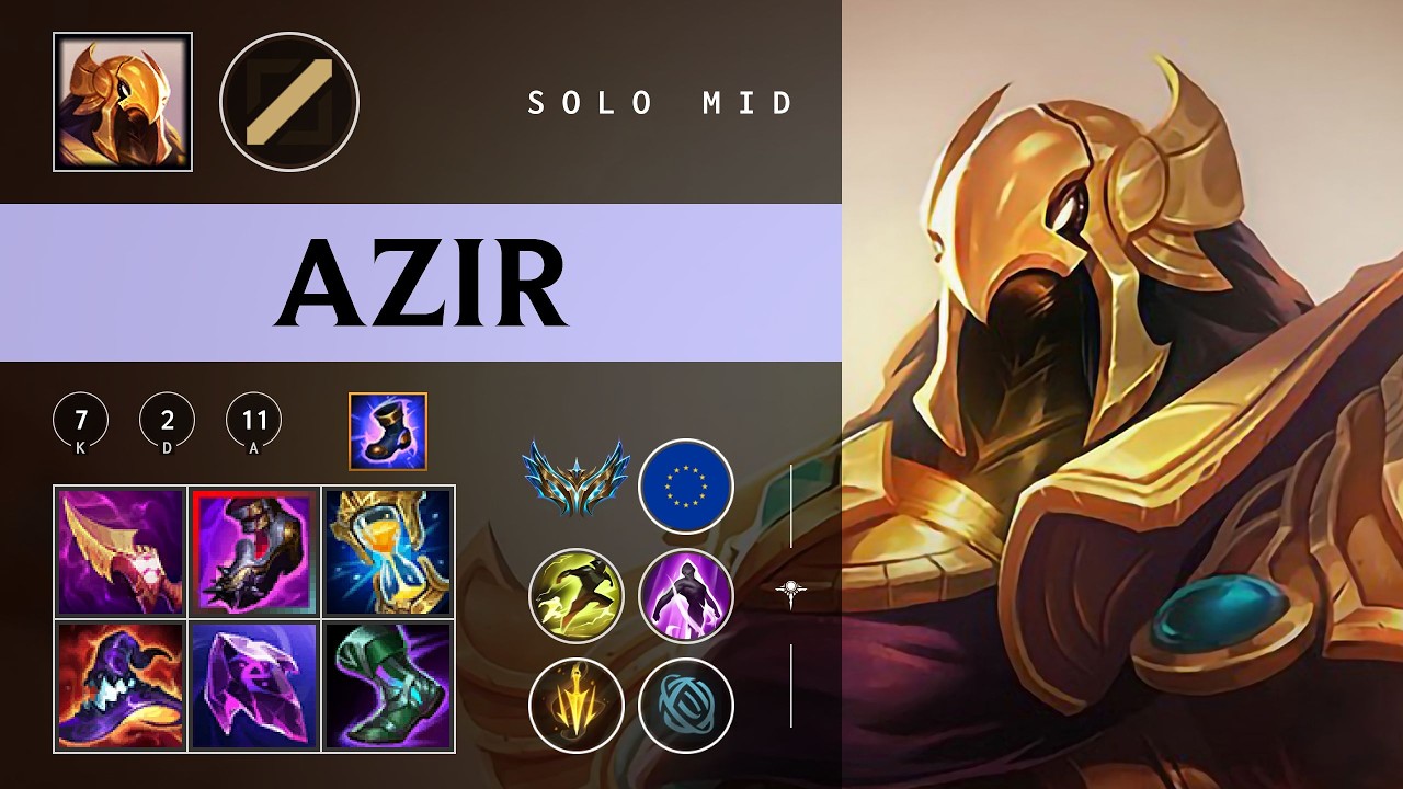 Azir Mid vs Yone - EUW Challenger Patch 26.05