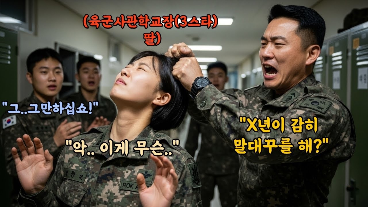 '말대답 했다고 병사들 앞에서 머리채까지 잡힌 여군 하사 '육군사관학교장3스타' 아빠에게 전화한 17초 뒤 벌어진 일'
