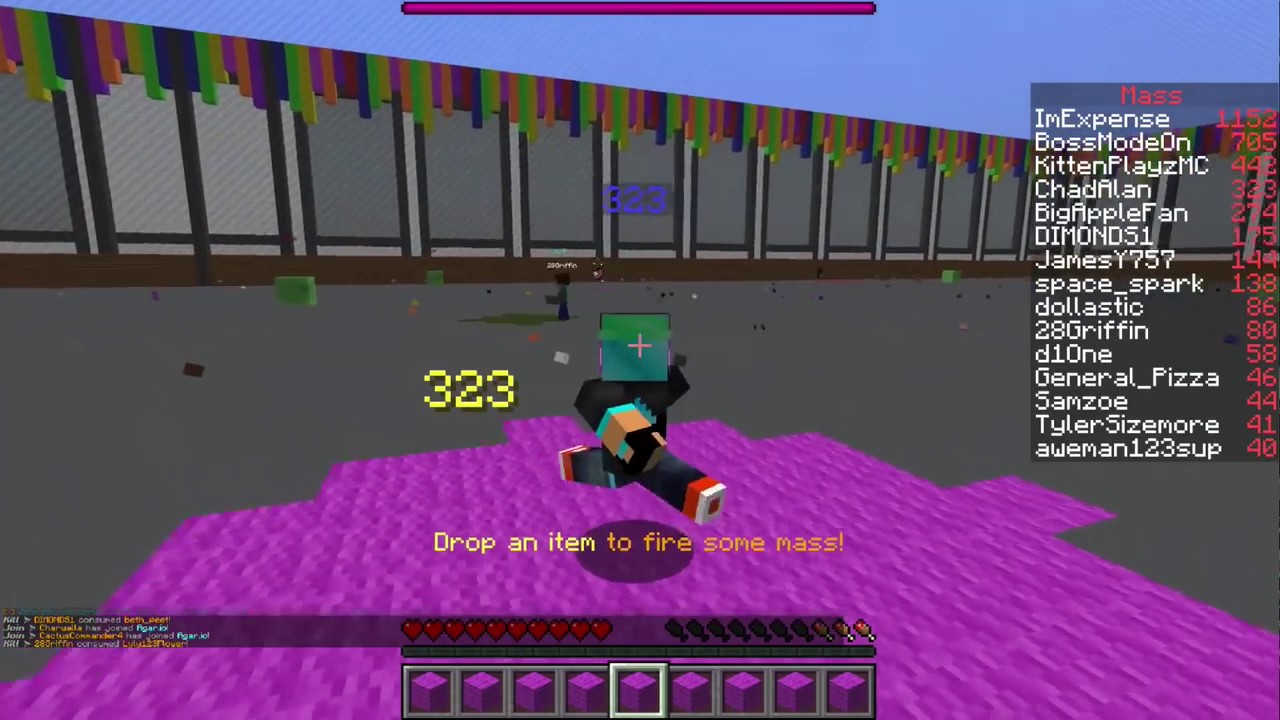 Minecraft version of Agario  Number 1 on Leaderboard  Dollastic Plays
