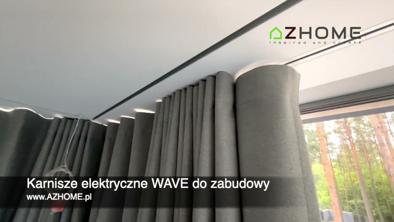 Karnisze elektryczne do biura i karnisze wave do zabudowy. #karnisze #wave #zasłony #smarthome