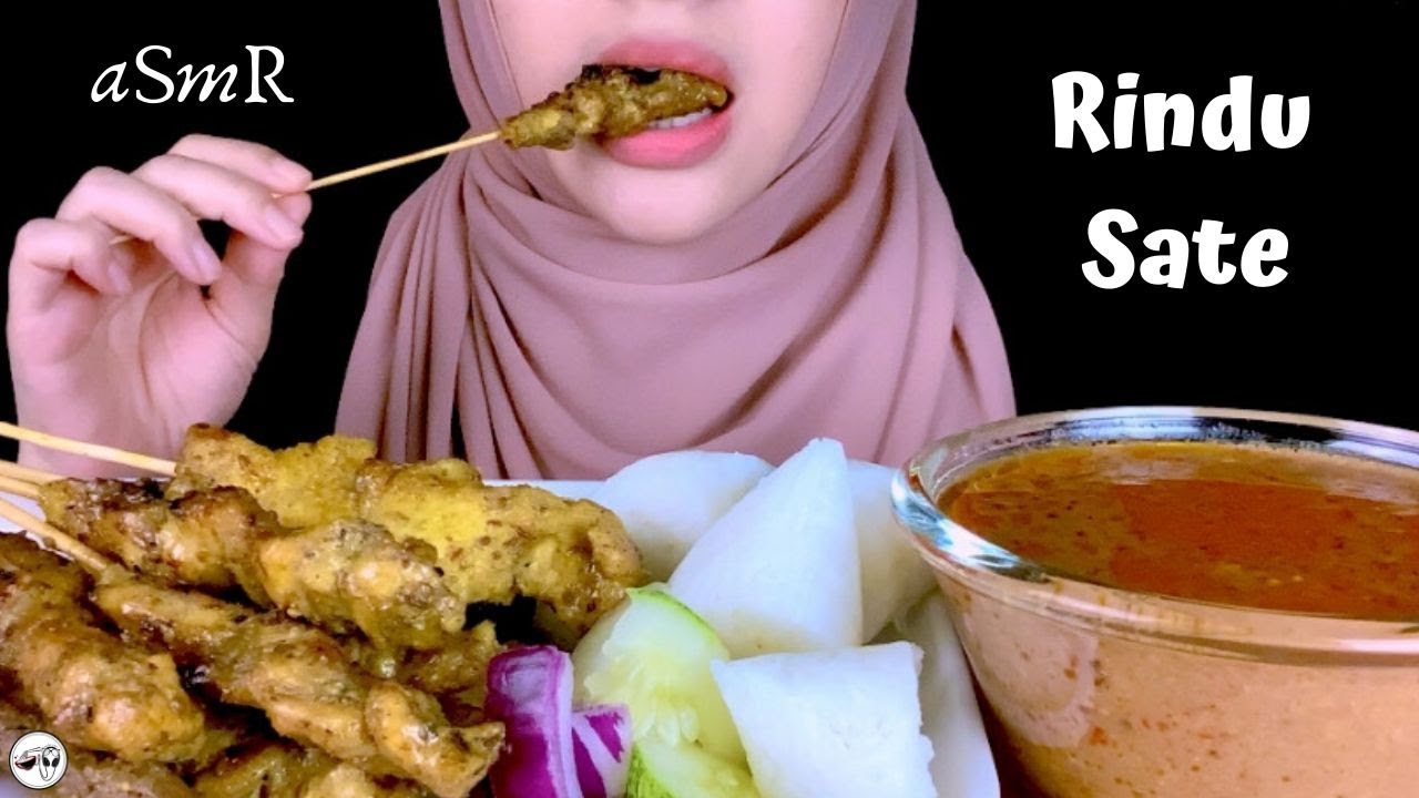 ASMR | SATAY + PEANUT SAUCE | Eating Sounds | No Talking