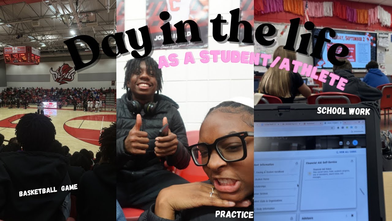 DAY IN MY LIFE AS A STUDENT/ATHLETE!! | SCHOOLWORK | BASKETBALL GAME | FREINDS