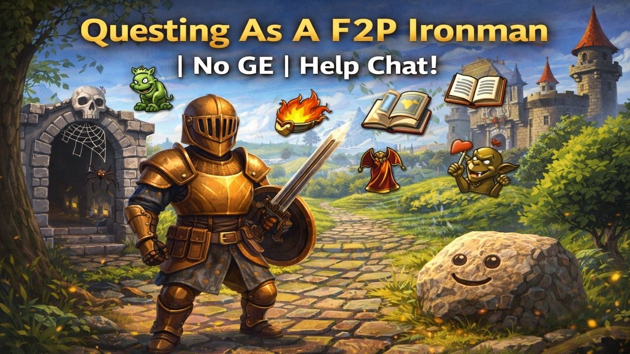 Questing As A F2P Ironman | No GE | Help Chat!