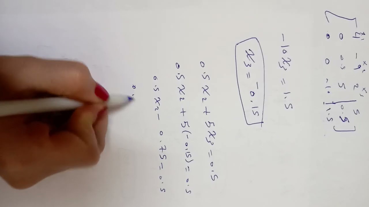 تحليل عددي (طريقة حذف كاوس)