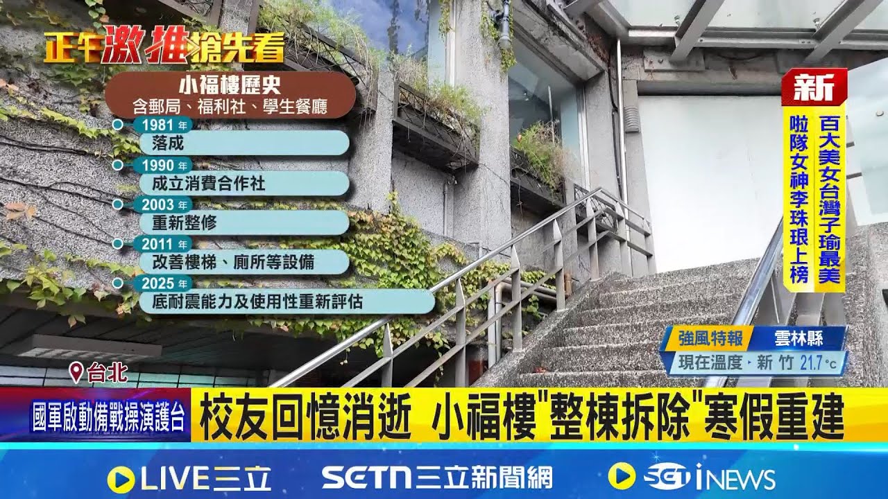 歷史地標-1! 台大校園40年小福樓熄燈改建將拆除 小福樓