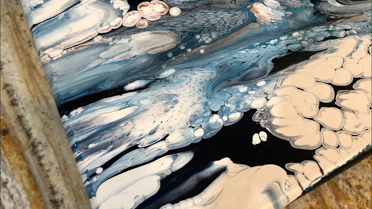 305. BIG No Enamel Cloud Swipe —Gorgeous Results!! / cloud pour painting / decoart / asmr