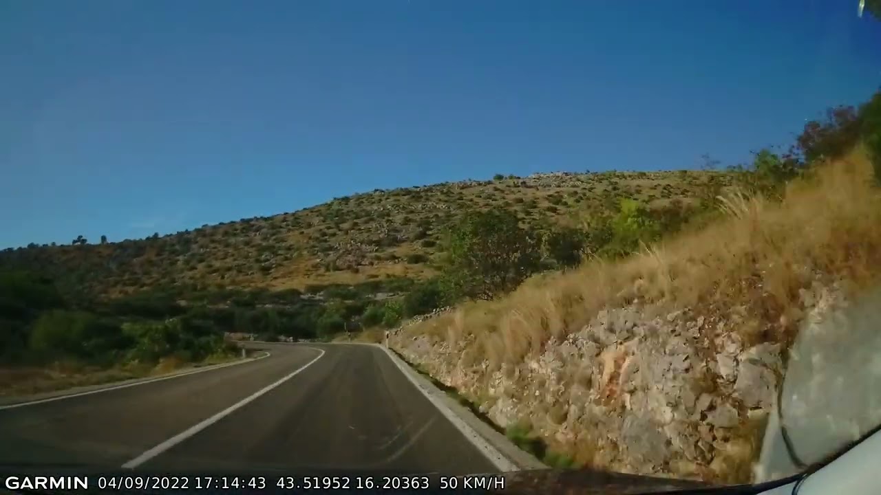 DRIVE #2080: Split-Šibenik (Croatia) (timelapse 4x) *Read Description*