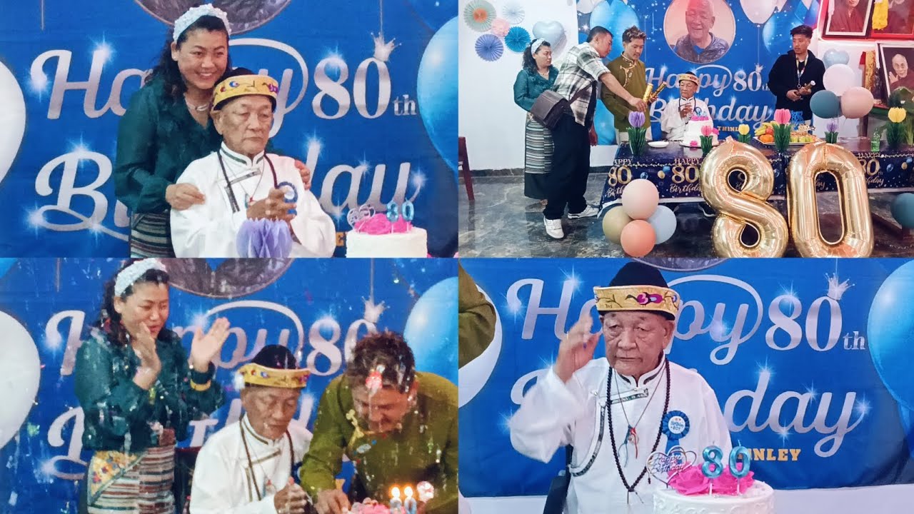 Aku thinley happy 80th birthday party 🥳🎉❣️😘
