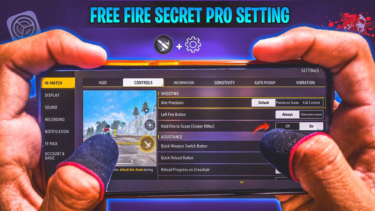 Free Fire Pro Setting [ Secret ] Sensitivity + Fire Button Size | New Headshot Setting ~ Ff Max 
