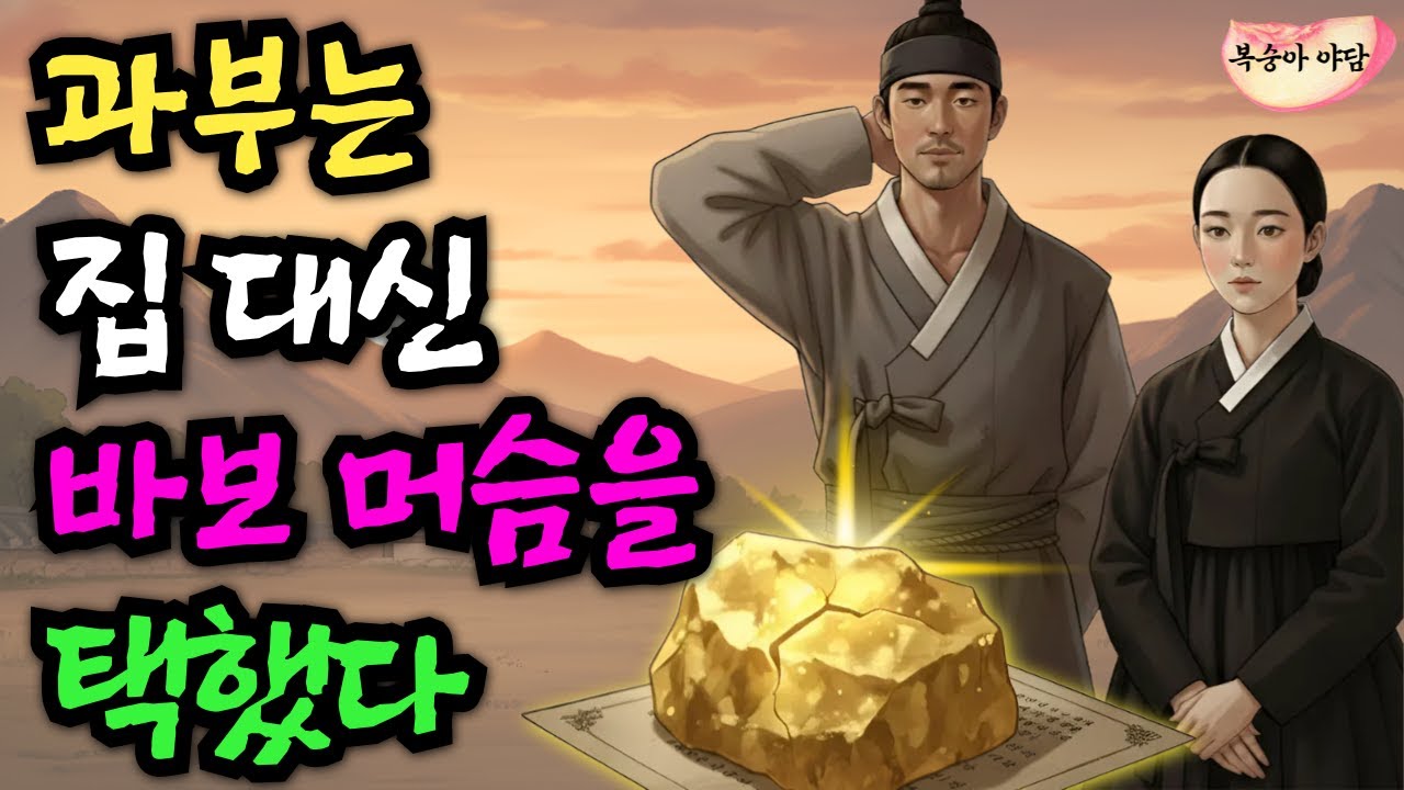 비옥한 땅과 재산대신, 바보머슴 하나 상속받은 과부 이야기 | 야담·민담·전설·설화·옛날이야기·오디오북·수면동화