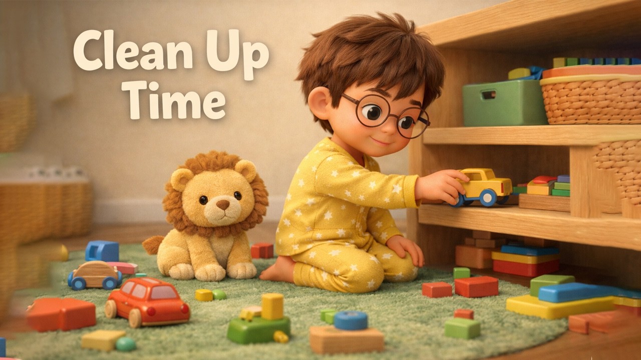 Clean Up Toys After Playing 🧸 | Good Habits for Kids | Learn with Leo & Bravey