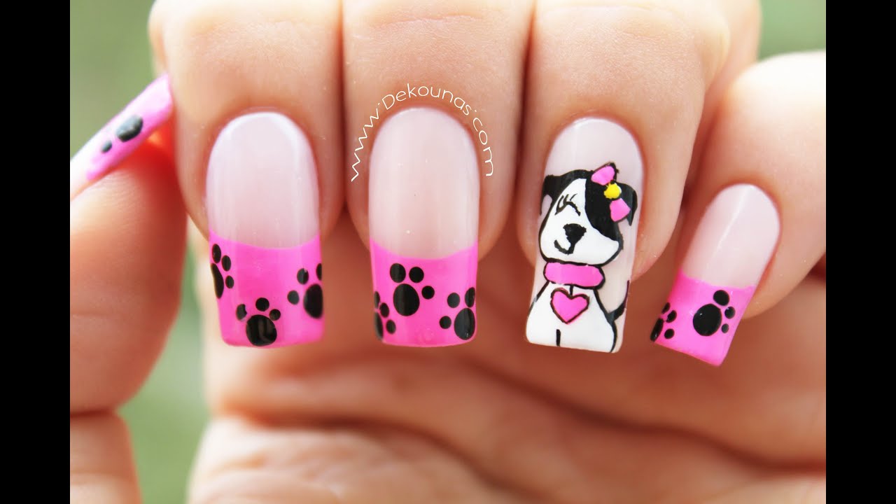Decoración de uñas perrita - Little poppy Nail art