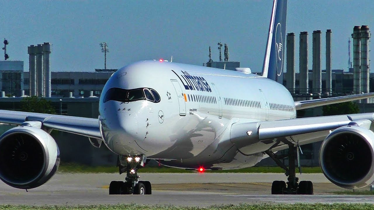 [FullHD] Lufthansa A359 (D-AIXI) NEW LIVERY Taxi+Take off at Munich Airport!