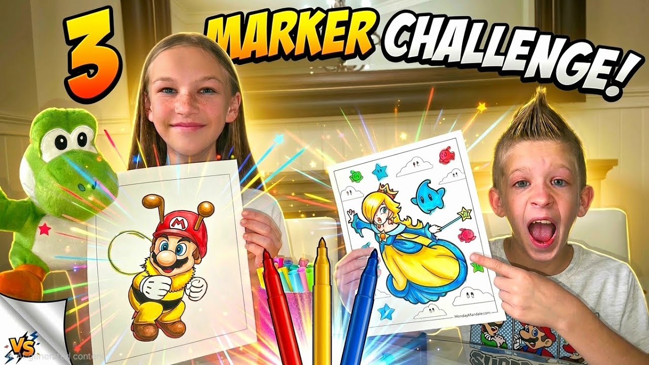 Испытание с маркерами в Super Mario Galaxy 3!!