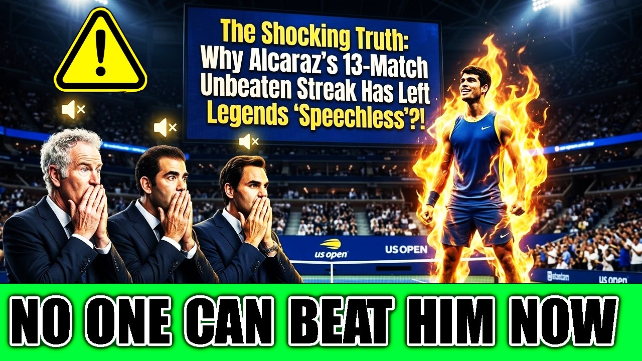 The Shocking Truth: Why Alcaraz’s 13-Match Unbeaten Streak Has Left Legends 