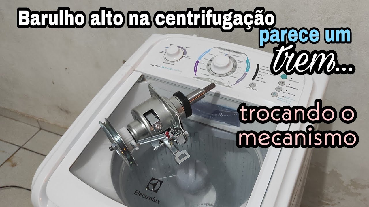 lavadora Electrolux barulho alto na centrifugação, trocando mecanismo passo a passo, LTD09