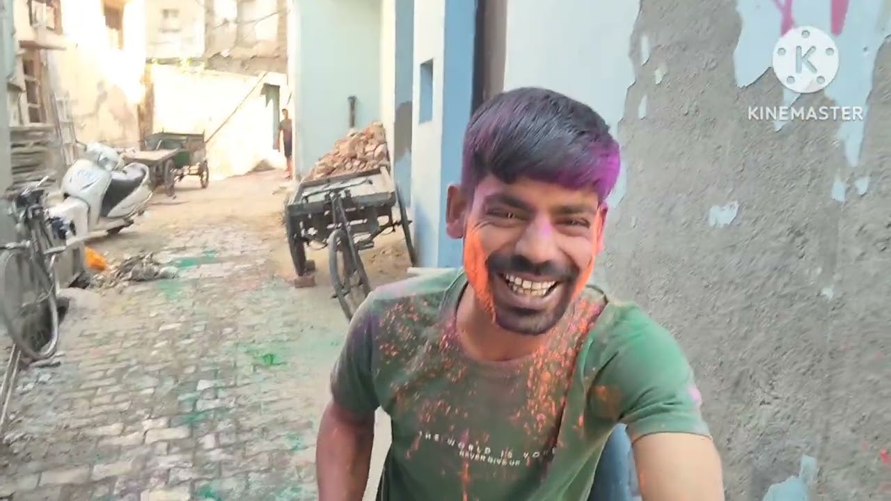 होली की शुरुआत की गप्पू चुकु चांऊ और होली पर बने घर पर सब्जी पूरी 4 March 2020 ak family vlogs hr 