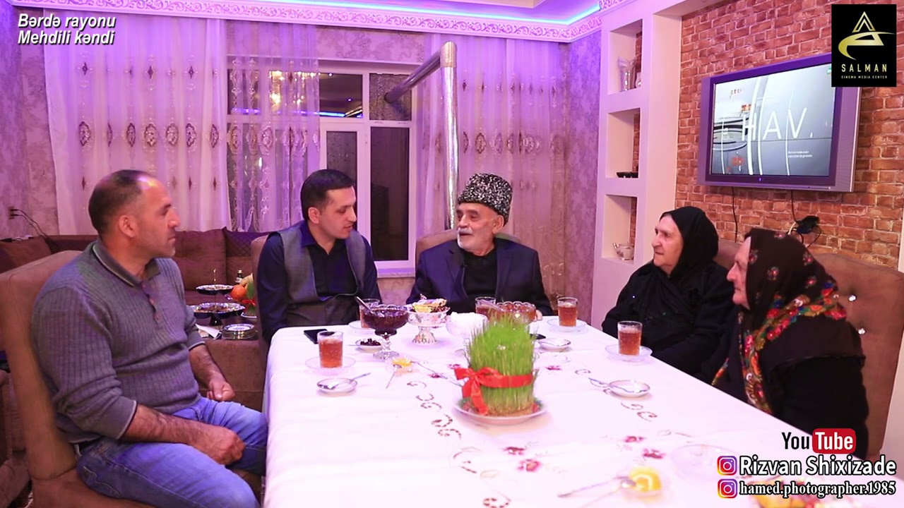 Berdede Salmanovlarin qonaqi olduq. Mehdili kendi