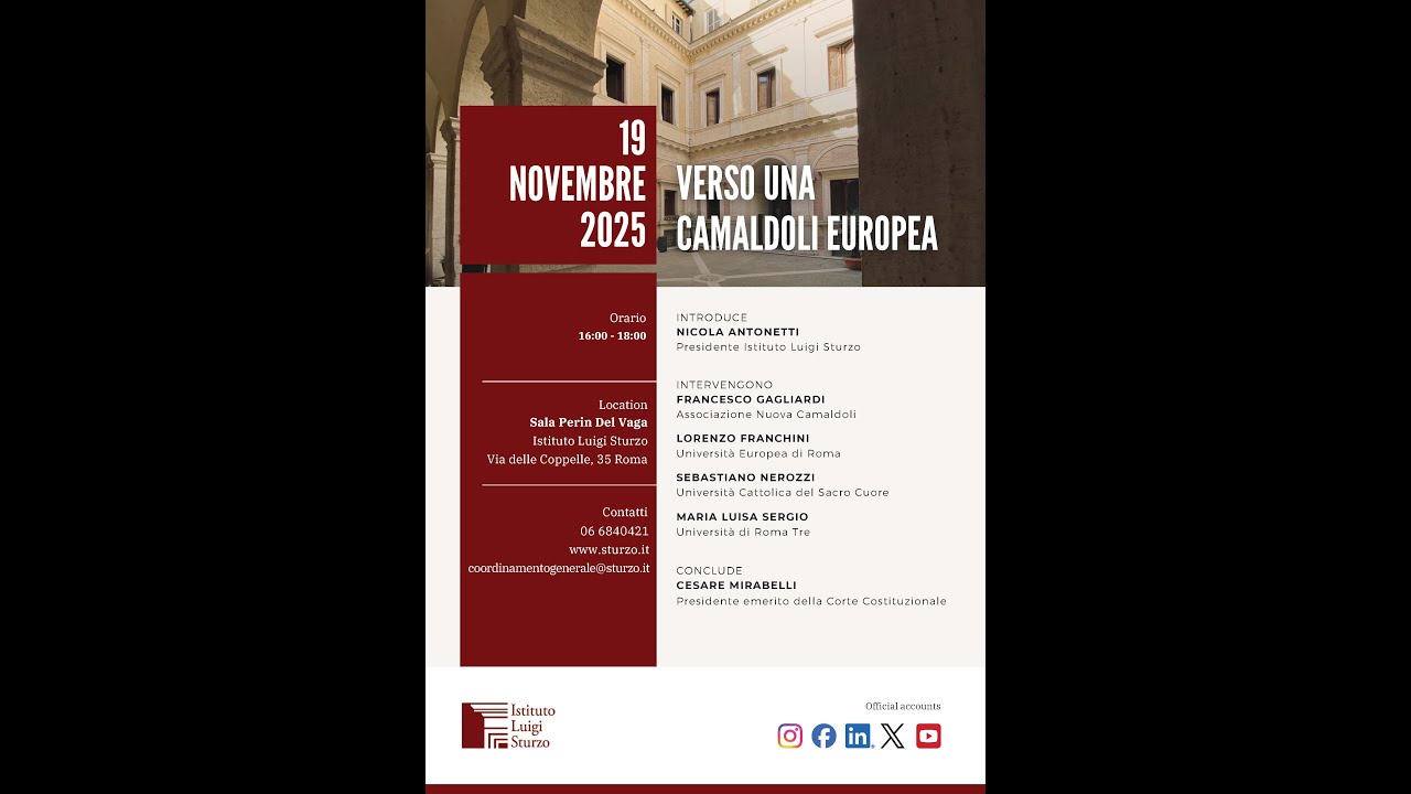 Verso una Camaldoli Europea 19/11/2025