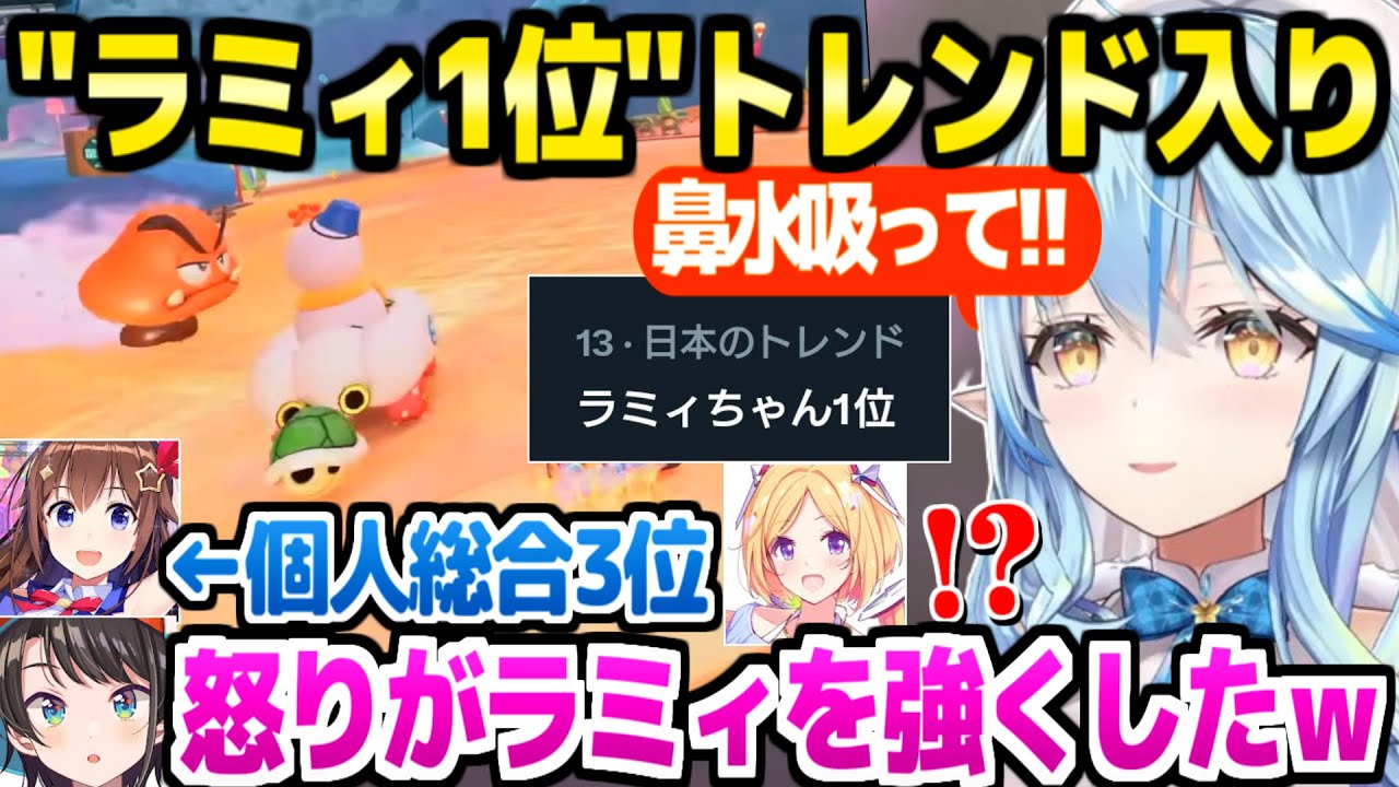 【ホロ新春ゲーム祭2026】配信外で参戦したラミィ,1位を取りトレンド入りｗ＋最高に盛り上がった鳥チームまとめ【ホロライブ 切り抜き/雪花ラミィ/大空スバル/ときのそら/アキロゼ/マリオカート】