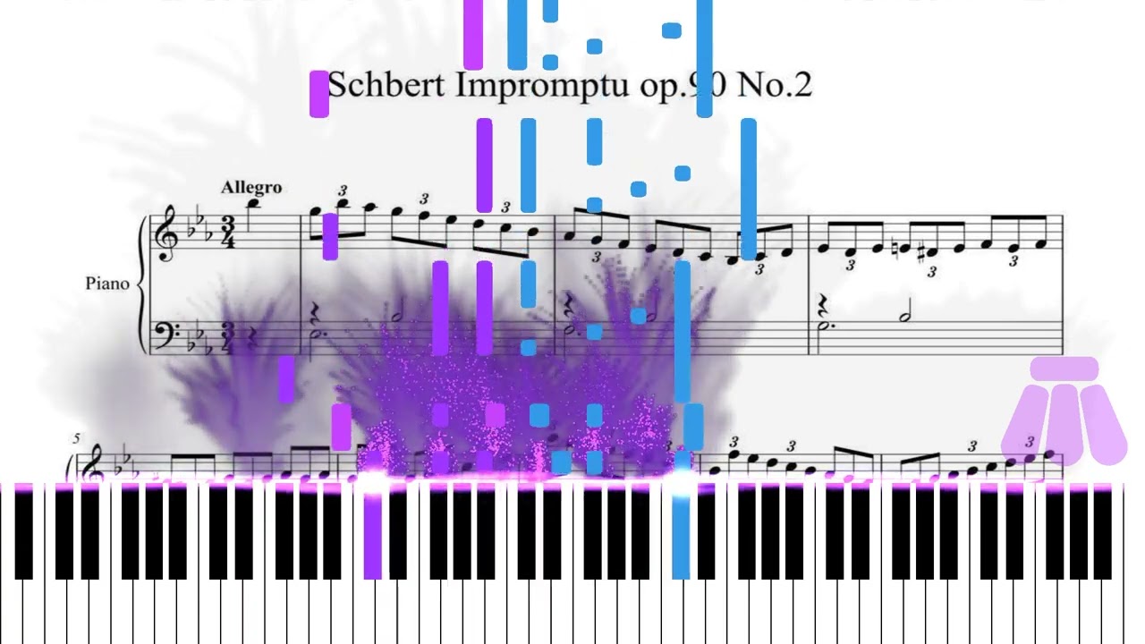 Free Piano Sheet Impromptu Op. 90 No. 2 in E-flat Major by Franz Schubert