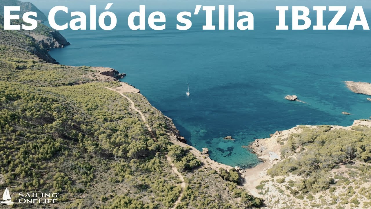 4K IBIZA - Es Caló de s’Illa - Playa de la Luna ⛵️ ☀️ 🏖