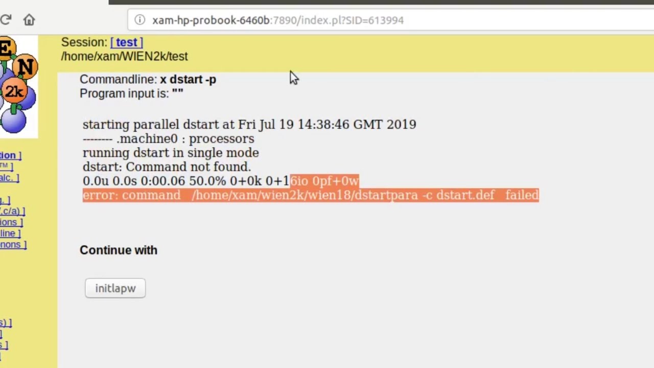 How to recompile wien2k if error dstart.def failed ( wien2k 18.2 libraries setup)