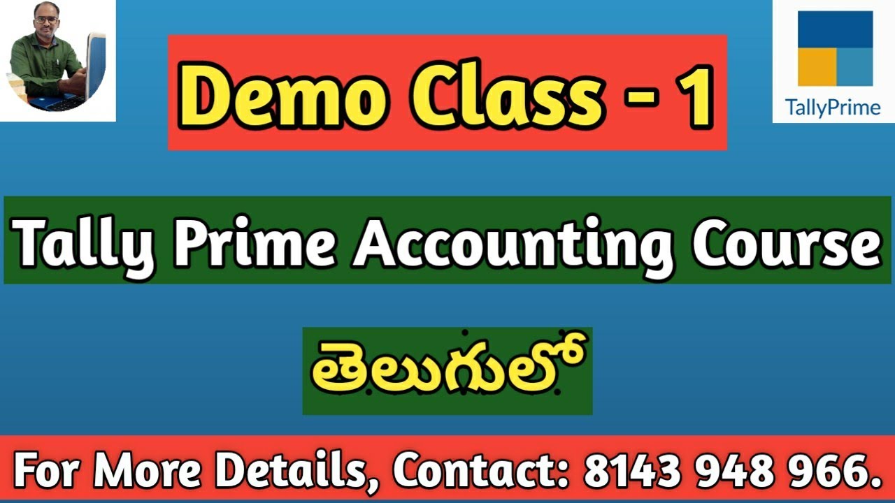 DEMO Class - 1 || Tally Prime Practical Accounting Course తెలుగులో.. || Paid Course ||