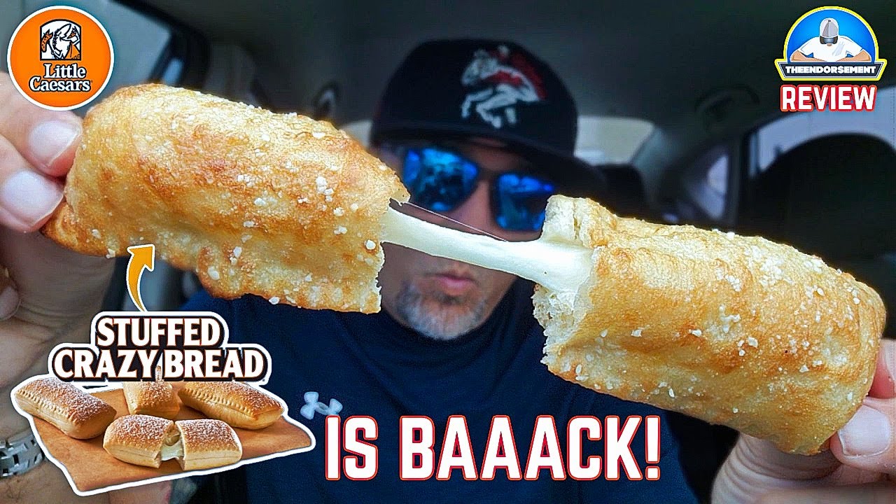Little Caesars® Stuffed Crazy Bread is BACK! 🧀🥖 | Cheese Pull | theendorsement