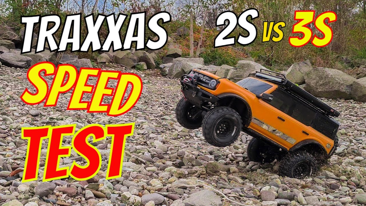 Насколько быстро работает Traxxas TRX4 Bronco с батареей Top Speed 2S VS 3S LiPo?