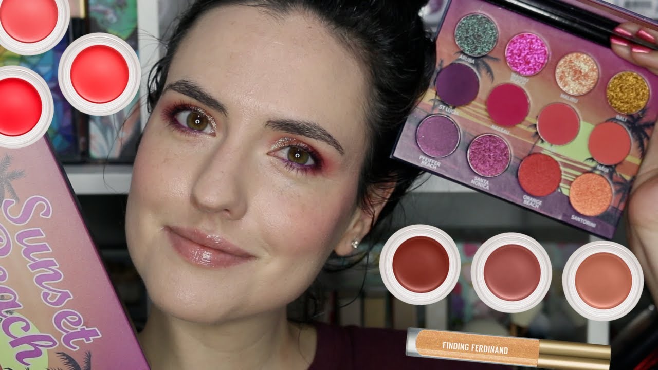 Trying New Makeup! | Kackie x Finding Ferdinand Summer Abroad + MBA Cosmetics Sunset Beach Palette