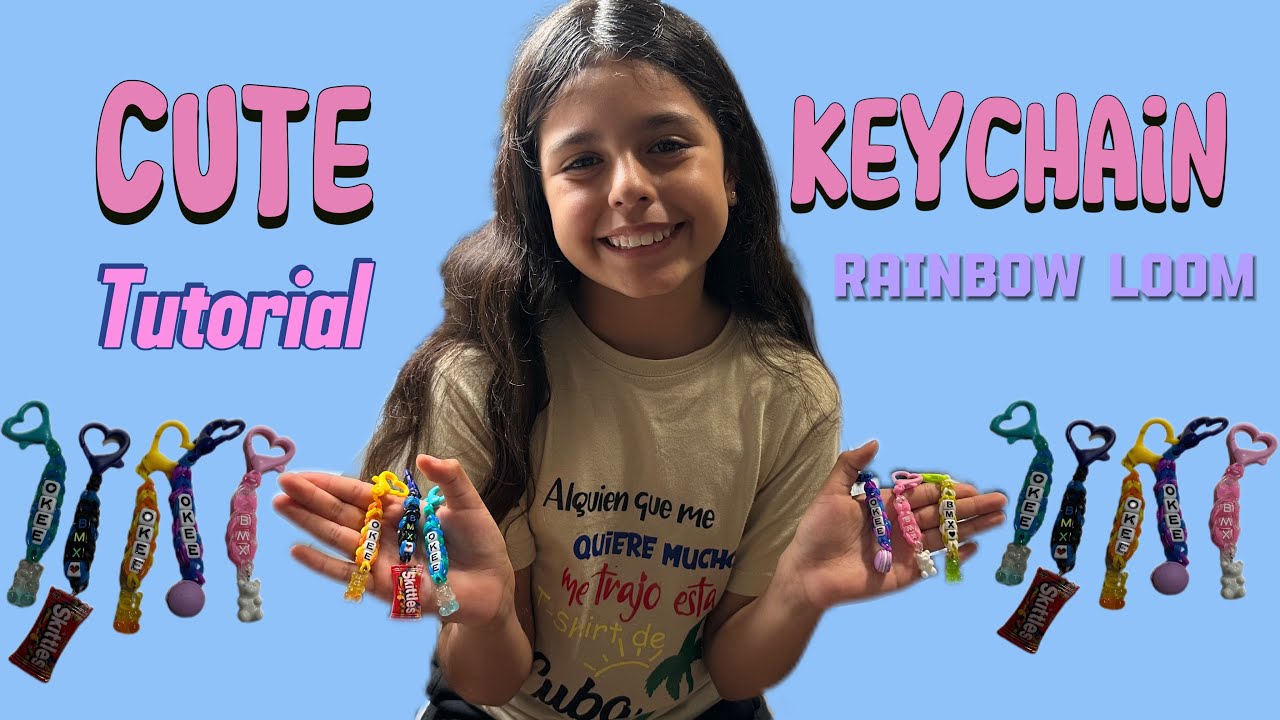 Cute Keychain Rainbow Loom 🌈 TUTORIAL