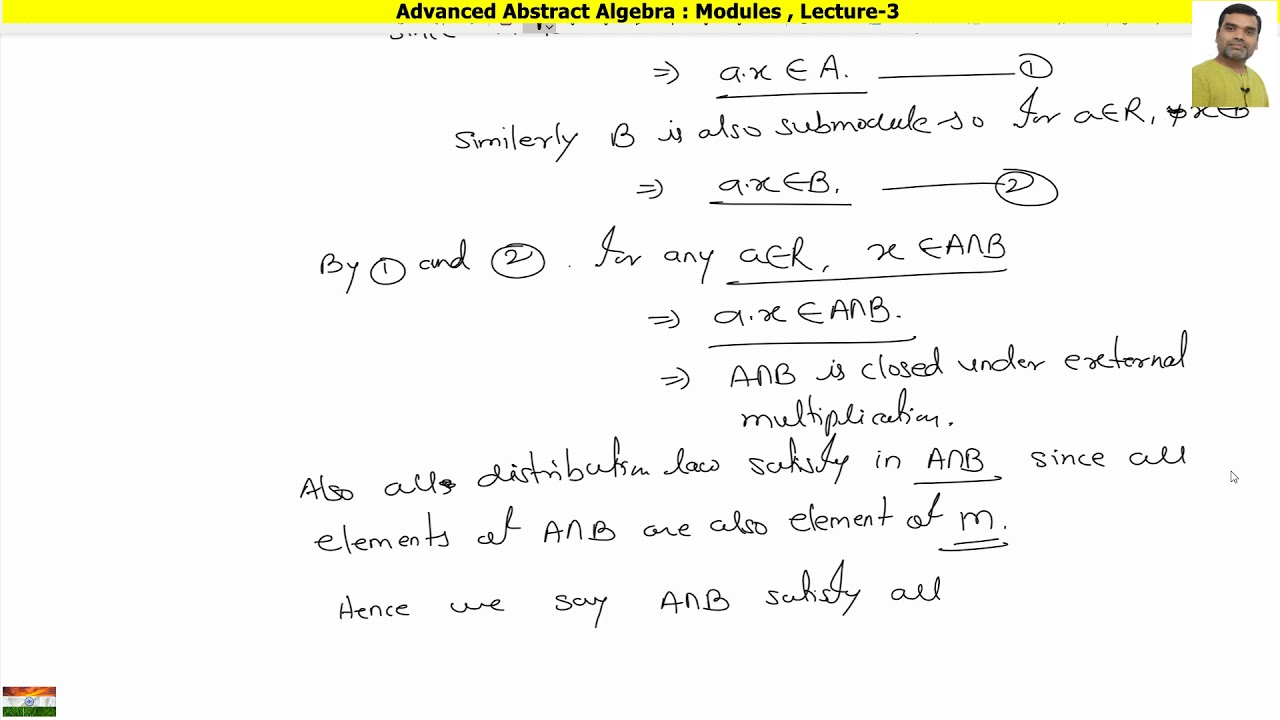 MSc Mathematics II Modern Algebra II Advanced Abstract Algebra II Modules - Submodule II Lecture-03