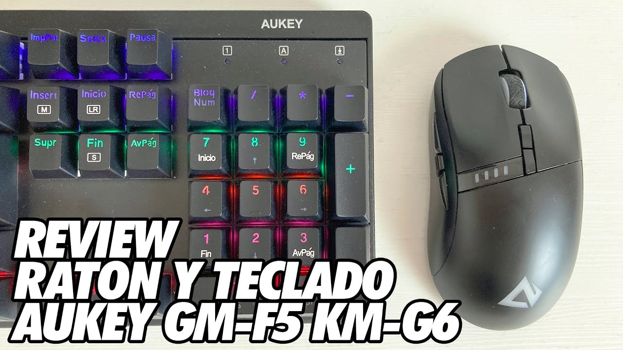 Reseña Aukey GM-F5 y KM-G6 - Raton Inalambrico y Teclado Gaming
