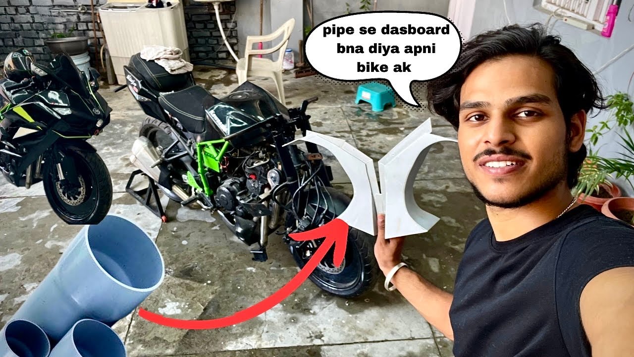 Making bike parts using pvc life hack | vinyl wrapping | Cool engineers ninja h2 homemade bike